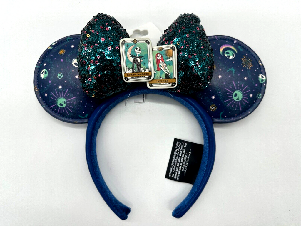 Disney Parks Nightmare Before Christmas Jack Sally Minnie Ears Headband 2024 NWT