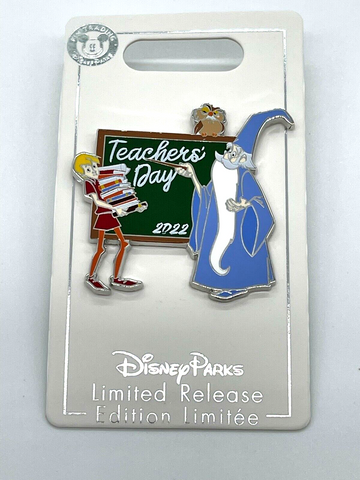 Disney Parks Teachers Day Pin The Sword in the Stone Merlin Wart 2022 LR WDW DL