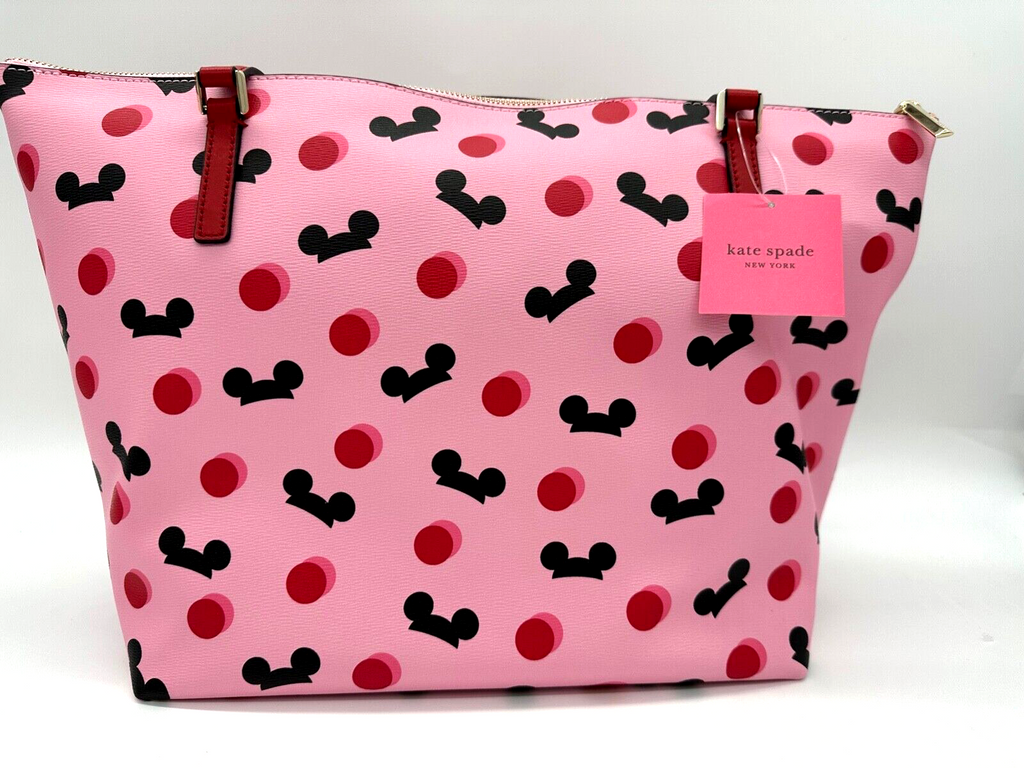 Disney Parks Kate Spade Mickey Mouse Ear Hat Pink Tote Polka Dot