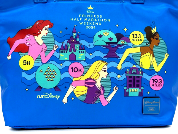 Disney Parks X Lug RunDisney Princess Half Marathon Weekend Skyliner Tote Bag NWT