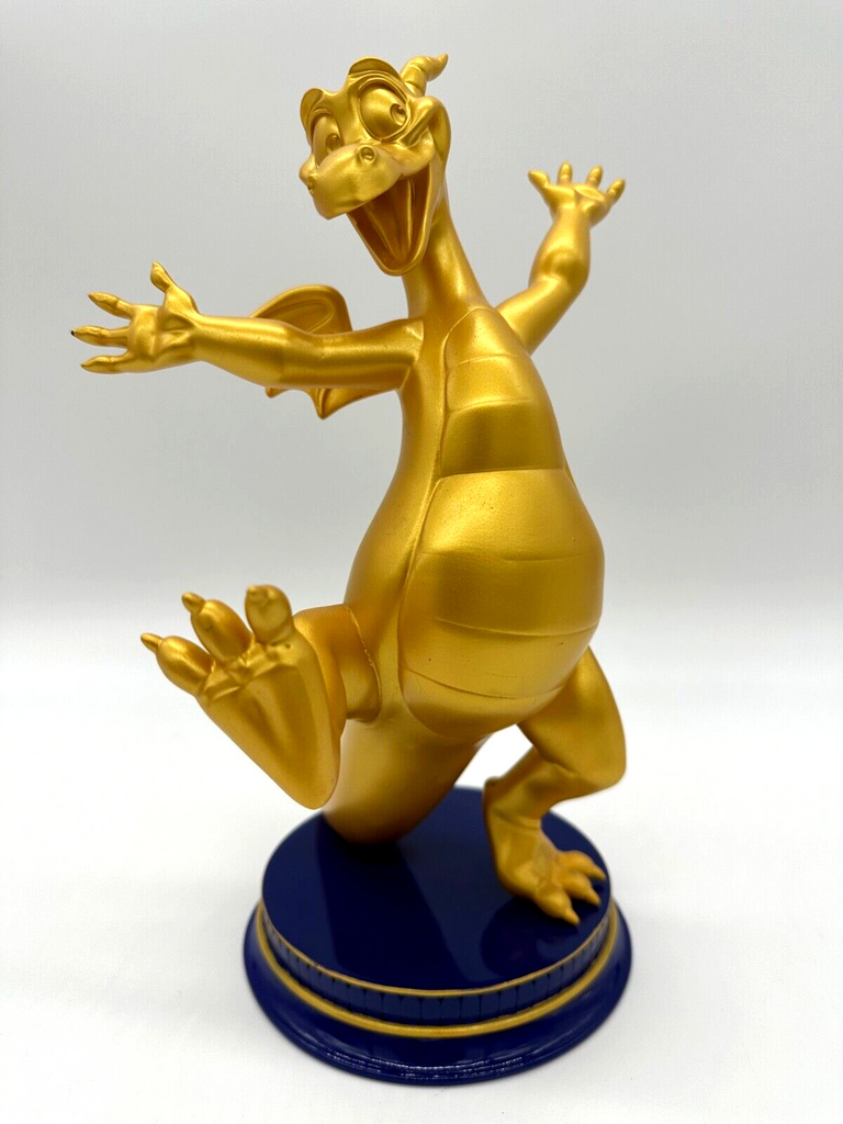 Disney Parks WDW 50th Anniversary Figment Gold Statue Figure Golden EPCOT NIB