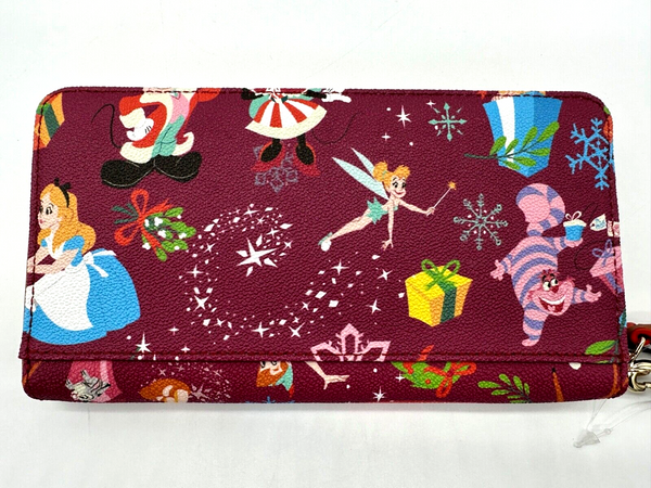 Disney Dooney and Bourke Christmas Classics Wallet Wristlet Alice Tinker Bell B
