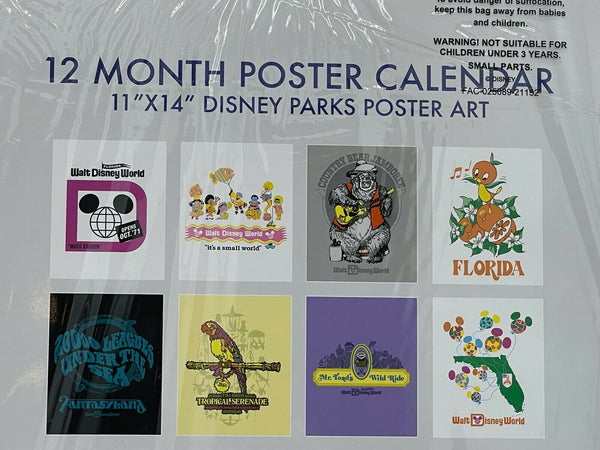 Walt Disney World Parks 50th Anniversary Poster Calendar Orange Bird Big Al 2022