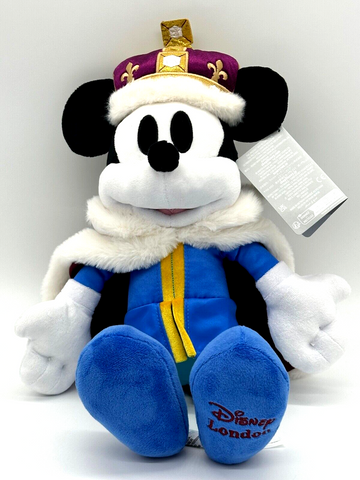 Disney Parks King Mickey Mouse Plush United Kingdom London Epcot NWT 2024