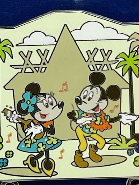 Disney Parks WDW 50th Anniversary Polynesian Village Resort Pin Mickey Minnie
