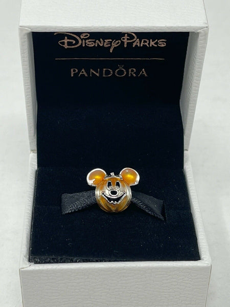 Disney Parks Halloween Pumpkin Mickey Mouse Double Sided Pandora Charm Boo 2021
