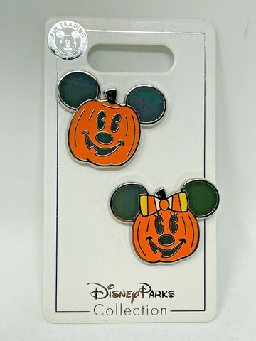 Disney Parks Halloween Mickey Minnie Pumpkins Pin Set of 2 Trading Pins 2020 NWT