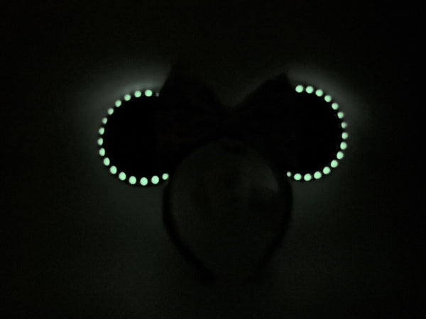 Disney Parks Boardwalk Resort Minnie Ears Headband Loungefly Glows Scented NWT