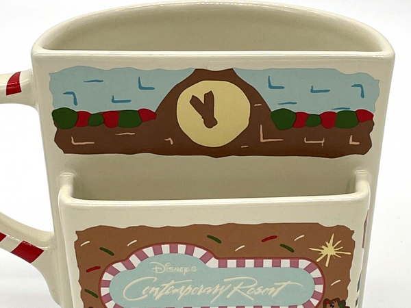 Disney Parks Contemporary Resort Gingerbread Cookie and Milk Ceramic Mug Cup NWT