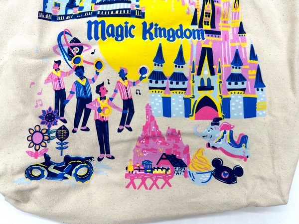 Disney Parks Starbucks Magic Kingdom Discovery Series Canvas Tote NWT 2024 WDW