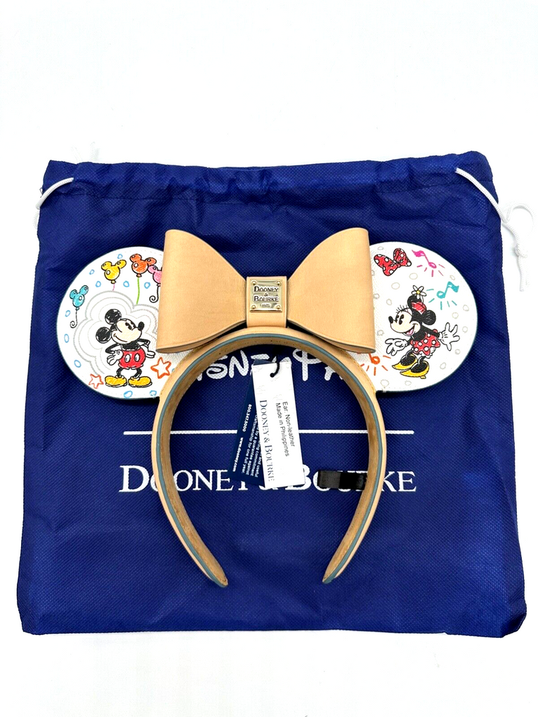 Disney Dooney and Bourke Sketch Mickey Minnie Mouse Ears Headband NW Shop Theme Parks