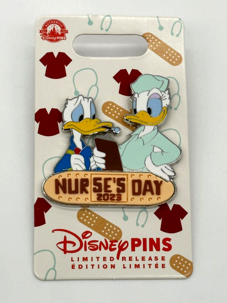 Disney Nurses Day 2023 Donald Daisy Limited Release Pin Parks Duck