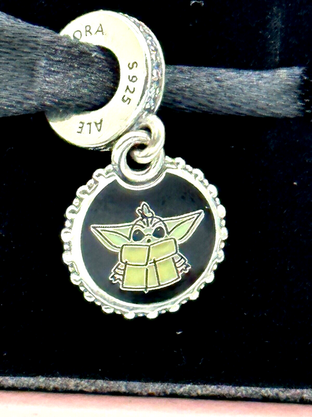 Disney Parks Pandora Star Wars Grogu Baby Yoda Dangle Charm 2023 The Mandalorian