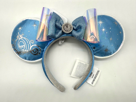 Disney Parks Cinderella Minnie Mouse Ears Headband Midnight Clock Carriage 2024