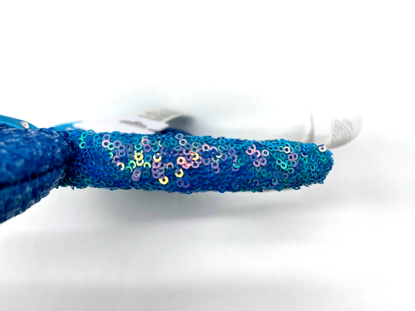 Disney Parks Blue Aqua Sequined Minnie Mouse Ear Headband Crystal Bow NWT 2022