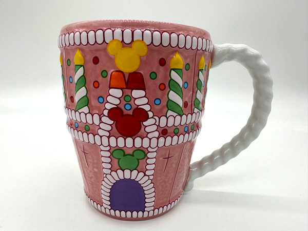 Disney Parks WDW 25th Anniversary Birthday Cake Cinderella Castle Large Mug NWT