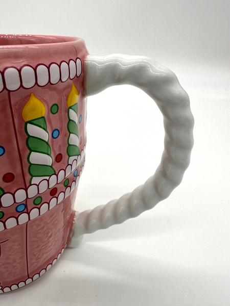 Disney Parks WDW 25th Anniversary Birthday Cake Cinderella Castle Large Mug NWT