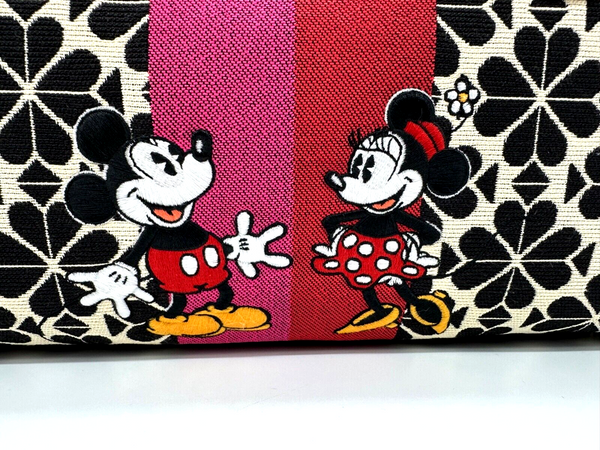 Disney X Kate Spade Mickey Minnie Mouse Flower Jacquard Tote Bag Medium 100 NWT