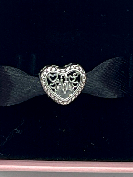 Disney Parks Pandora Mickey Mouse Ear Hat Castle Heart Charm WDW DL Exclusive