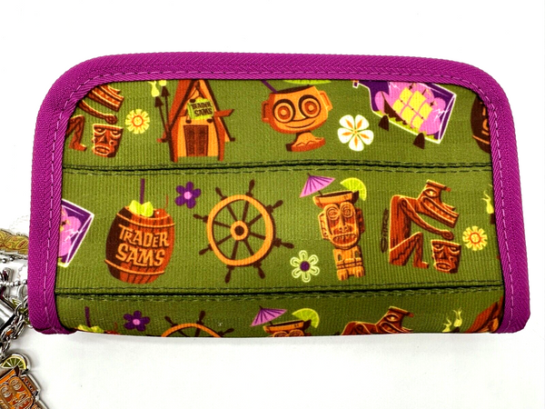 Disney Parks Harveys Shag Trader Sams Tiki Bar Seatbelt Wallet Zip Clutch NWT