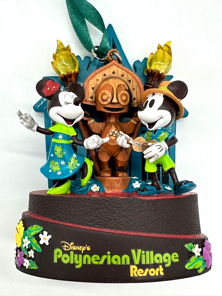 WDW Polynesian Village Resort Light Up Ornament Mickey Minnie 2023 Disney Parks