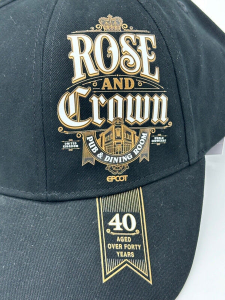 Disney Rose and Crown Pub Epcot Baseball Cap Hat 40 years United Kingdom 2023