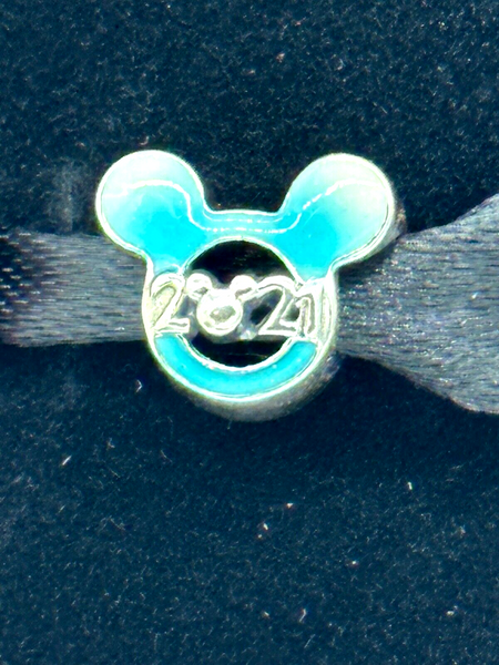 Disney Parks Mickey Mouse Icon Pandora Charm Aqua NIB 2021 Exclusive WDW DL NIB