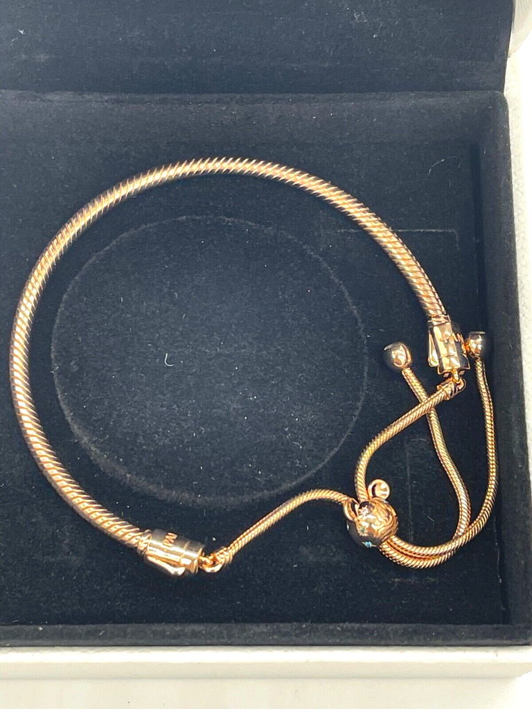 Pandora slider bracelet rose gold deals