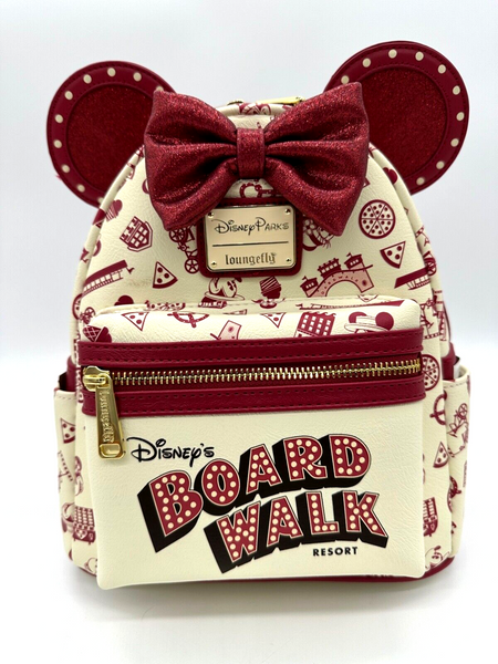 Disney Parks BoardWalk Resort Scented Glow in the Dark Loungefly Backpack NWT in
