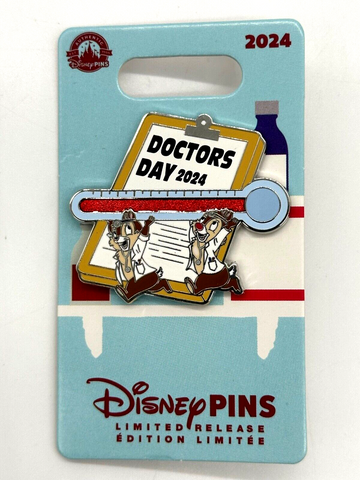 Disney Parks Doctors Day Pin Chip and Dale Limited Release 2024 WDW DL