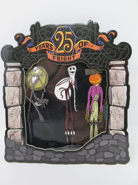 Nightmare Before Christmas 25th Anniversary Jack Skellington Jumbo Pin set LE 1500